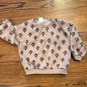 Zara floral tulip sweatshirt 4T / 5 T